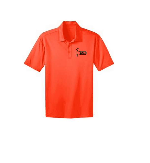 Hammer Mens T-Shirt Orange Bowling Shirt Ring Spun Pre-Shrunk Quality 
