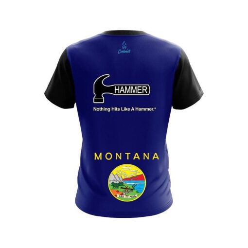 Hammer Montana Flag CoolWick Bowling Jersey - Image 2