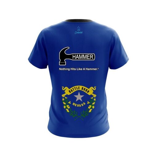 Hammer Nevada Flag CoolWick Bowling Jersey - Image 2