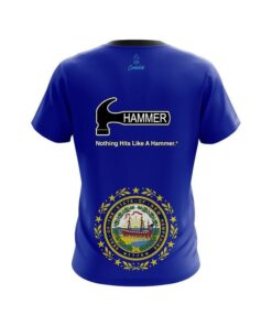 Alternative view of Hammer New Hampshire Flag CoolWick Bowling Jersey