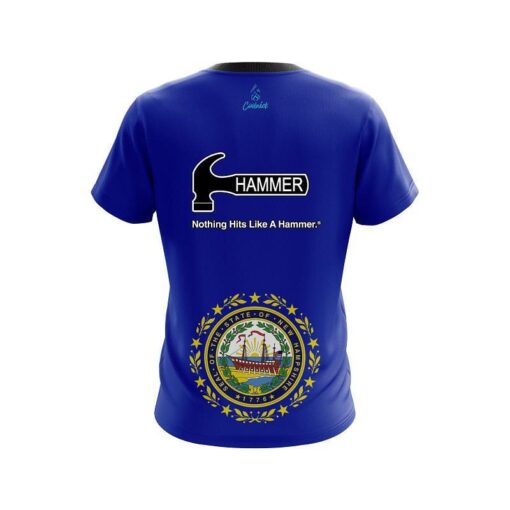 Hammer New Hampshire Flag CoolWick Bowling Jersey - Image 2