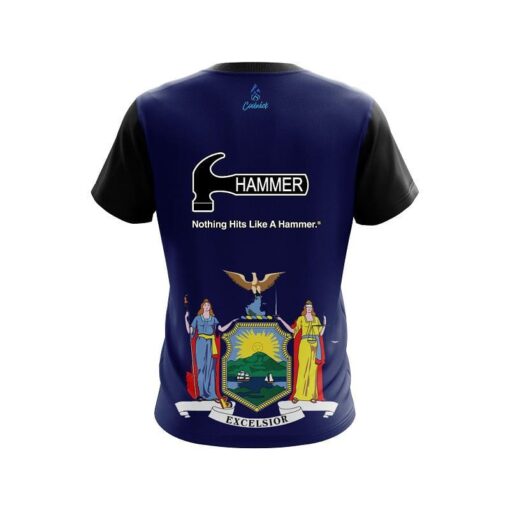 Hammer New York Flag CoolWick Bowling Jersey - Image 2