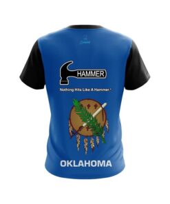 Alternative view of Hammer Oklahoma Flag CoolWick Bowling Jersey