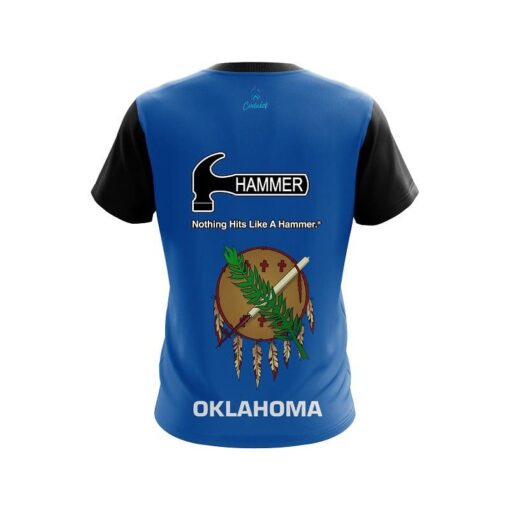 Hammer Oklahoma Flag CoolWick Bowling Jersey - Image 2