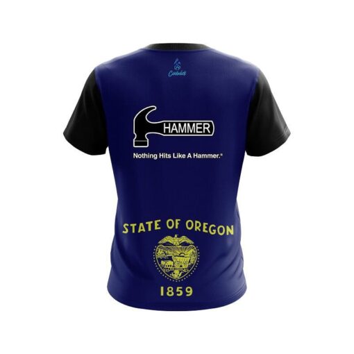 Hammer Oregon Flag CoolWick Bowling Jersey - Image 2