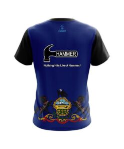 Alternative view of Hammer Pennsylvania Flag CoolWick Bowling Jersey