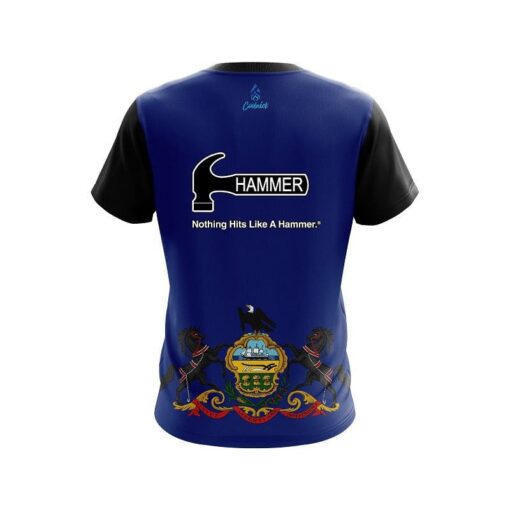 Hammer Pennsylvania Flag CoolWick Bowling Jersey - Image 2