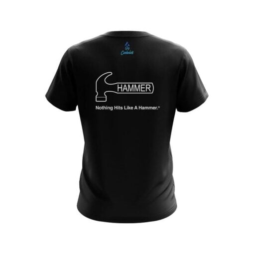 Hammer Plain Black CoolWick Bowling Jersey - Image 2