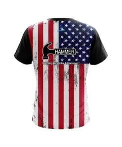 Alternative view of Hammer USA Flag CoolWick Bowling Jersey