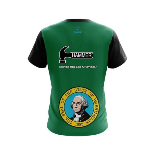 Hammer Washington Flag CoolWick Bowling Jersey - Image 2