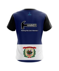 Alternative view of Hammer West Virginia Flag CoolWick Bowling Jersey