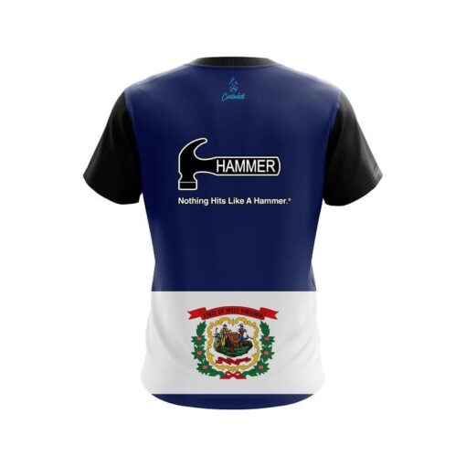 Hammer West Virginia Flag CoolWick Bowling Jersey - Image 2
