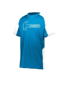 Hammer Men's Hot Sauce Performance Crew Neck Bowling Shirt Dri-Fit Blue