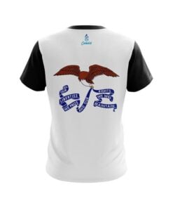 Alternative view of Plain Iowa Flag CoolWick Bowling Jersey