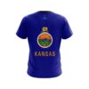 Plain Kansas Flag CoolWick Bowling Jersey - Image 2