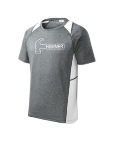 Hammer Men's Knight Performance Bowling Shirt Heather White
