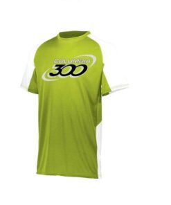 Columbia 300 Men's Tyrant Performance Crew Bowling Shirt Dri-Fit Lime White