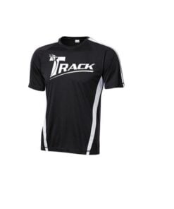 Track Men's MX05 Performance Crew Neck Bowling Shirt Dri-Fit Black White
