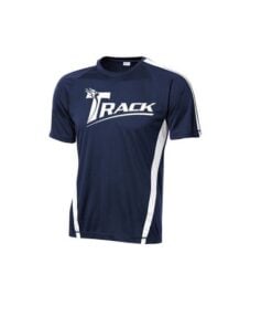 Track Men's MX05 Performance Crew Neck Bowling Shirt Dri-Fit Navy White