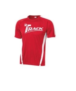 Track Men's MX05 Performance Crew Neck Bowling Shirt Dri-Fit Red White