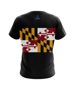 Alternative view of Plain Maryland Flag CoolWick Bowling Jersey