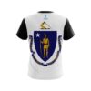 Plain Masssachucets Flag CoolWick Bowling Jersey - Image 2