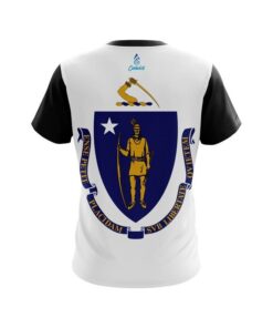 Alternative view of Plain Masssachucets Flag CoolWick Bowling Jersey