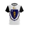 Plain Masssachucets Flag CoolWick Bowling Jersey