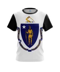 Plain Masssachucets Flag CoolWick Bowling Jersey