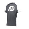 Ebonite Men's Maxim Performance Crew Neck Bowling Shirt Dri-Fit Graphite White