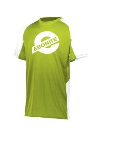 Ebonite Men's Angular Bowling Performance Shirt Dri-Fit Heather Lime Green 