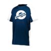 Ebonite Men's Maxim Performance Crew Neck Bowling Shirt Dri-Fit Navy White