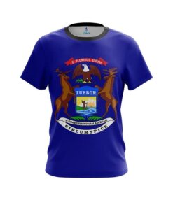 Plain Michigan Flag CoolWick Bowling Jersey