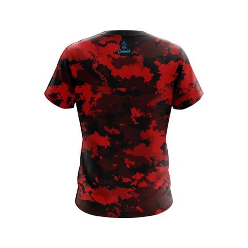 Military Red CoolWick Bowling Jersey - Image 2