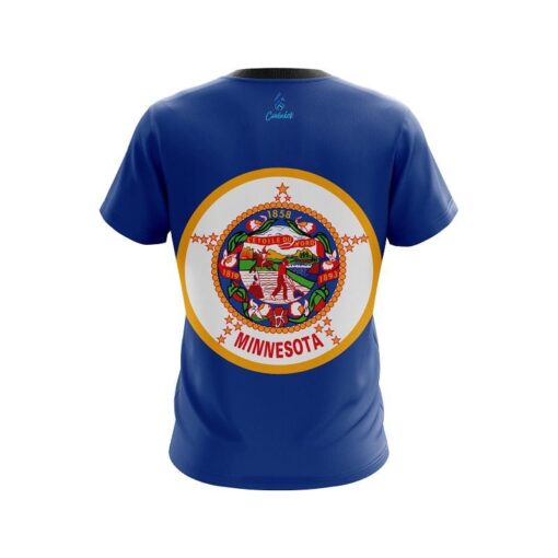 Plain Minnesota Flag CoolWick Bowling Jersey - Image 2