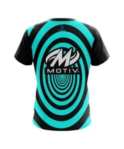 Alternative view of Motiv Aqua Swirl CoolWick Bowling Jersey