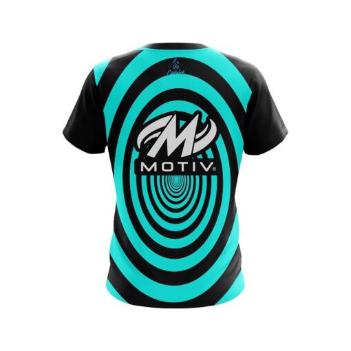 Motiv Aqua Swirl CoolWick Bowling Jersey - Image 2