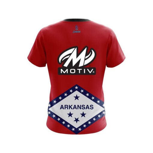Motiv Arkansas Flag CoolWick Bowling Jersey - Image 2