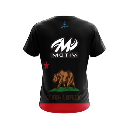 Motiv California Republic Flag CoolWick Bowling Jersey - Image 2
