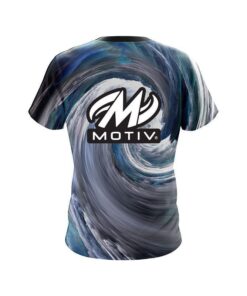 Alternative view of Motiv Cloudy Vortex CoolWick Bowling Jersey