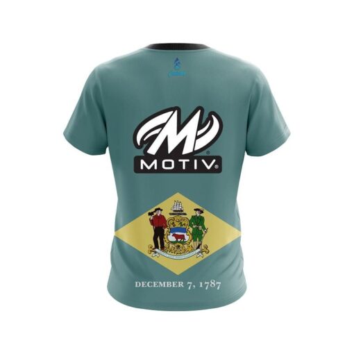 Motiv Delaware Flag CoolWick Bowling Jersey - Image 2