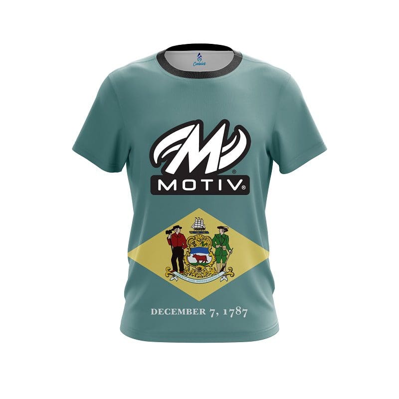 Motiv Delaware Flag CoolWick Bowling Jersey