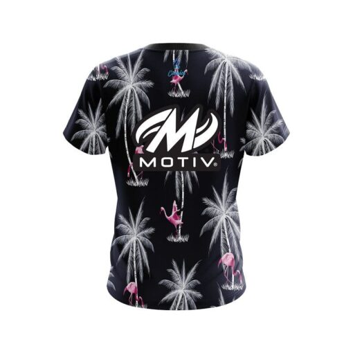 Motiv Flamingo Palms CoolWick Bowling Jersey - Image 2