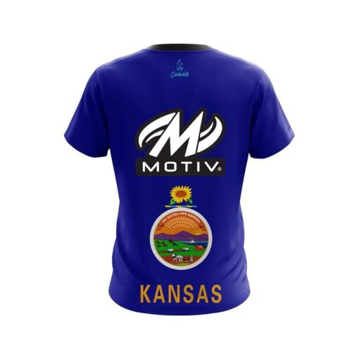 Motiv Kansas Flag CoolWick Bowling Jersey - Image 2