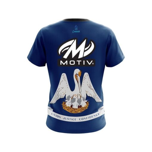 Motiv Louisiana Flag CoolWick Bowling Jersey - Image 2