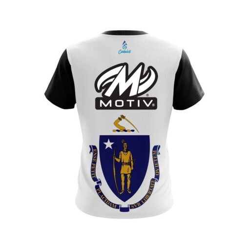 Motiv Masssachucets Flag CoolWick Bowling Jersey - Image 2