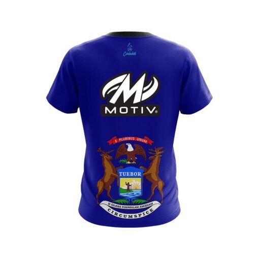 Motiv Michigan Flag CoolWick Bowling Jersey - Image 2