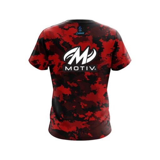 Motiv Military Red CoolWick Bowling Jersey - Image 2