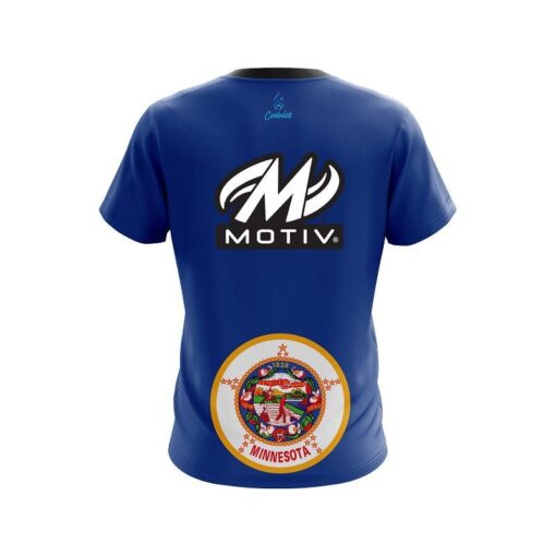Motiv Minnesota Flag CoolWick Bowling Jersey - Image 2