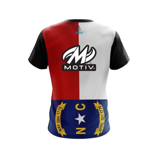 Motiv North Carolina Flag CoolWick Bowling Jersey - Image 2
